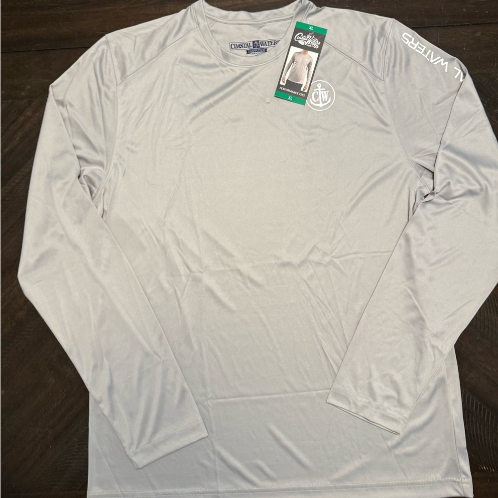 Coastal Waters Gray Long Sleeve Shirt XL